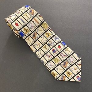 Doctors Silk Designer Cream Graphic Men's Tie $47.50